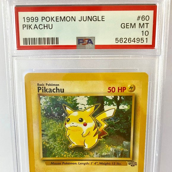 Pokemon Other - PSA 10 PIKACHU GEM MT 60/64 │ Jungle Set Unlimited │1999 Pokémon 56264951